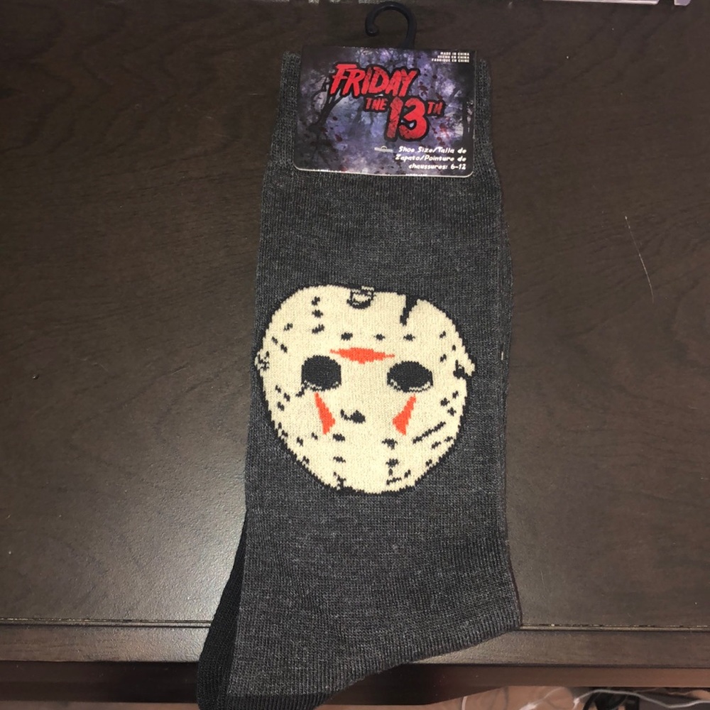 Friday The 13th Socks Jason Voorhees Size 6-12 NWT